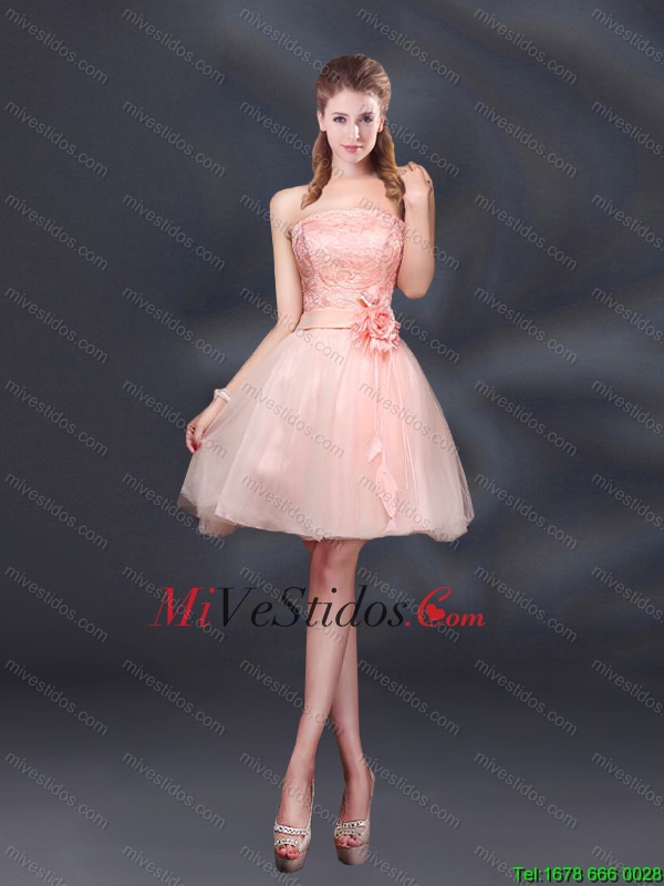 Vestido de una línea de vestido de dama de flores hechas a mano para el  2015 - €