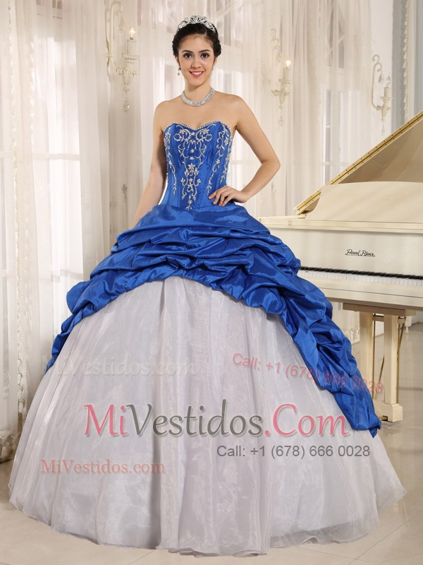 Vestidos De 15 Años Azul Con Blanco Store, SAVE 32% 