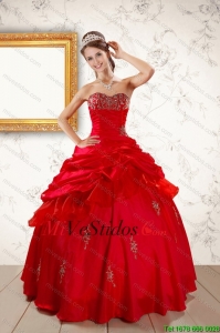 2015 vestidos de novia de Bella rebordear Red de quinceañera