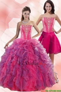 2015 Primavera multi color Vestidos de quinceañera con apliques