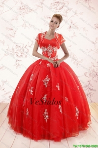 2015 vestido de fiesta novia Apliques vestidos de quinceañera