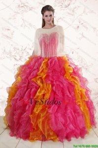 Asequible vestidos de quinceañera en rebordear Multicolor