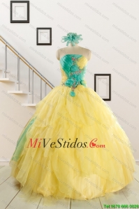 Clásico Multi color Vestidos de quinceañera con Hecho a mano las flores