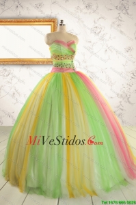 elegante dulce 16 vestidos en Multi Color para 2015