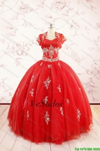 2015 vestido de fiesta novia Apliques Vestidos de quinceañera