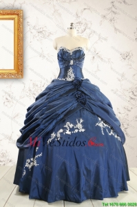 Amor magnífico vestido de bola Vestidos de quinceañera en Azul marino