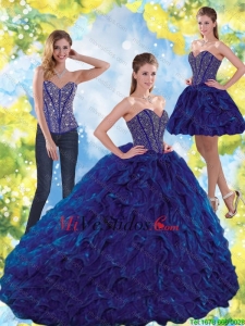 Rebordear clásica y Volantes del amor del vestido de bola Vestidos de quinceañera para 2015