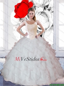Delicado vestido de bola de las colmenas y abalorios vestidos de quinceañera para 2015