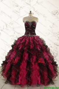 Perfecto rebordear Multi Color 2015 Vestidos de quinceañera con cariño