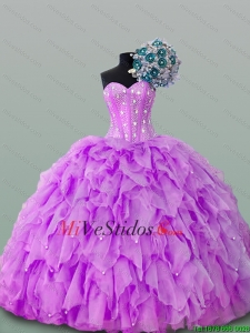 2015 populares rebordeó los vestidos de quinceañera en organdí