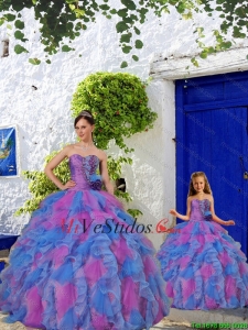 Más populares rebordear y Volantes multicolor Macthing vestido Hermana de 2015
