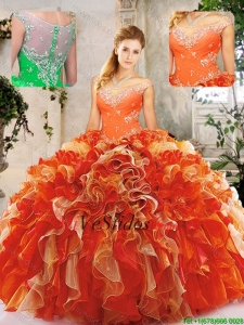 Populares rebordear Vestidos de quinceañera en Multi Color