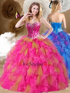 Únicos balón vestido de novia de las colmenas Vestidos de quinceañera en Multi Color