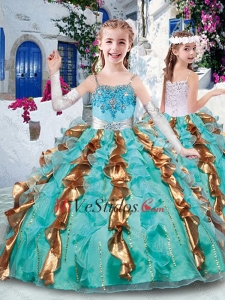 2016 Personalizadas del vestido de bola Appliques y las colmenas de la niña desfile vestidos para la fiesta