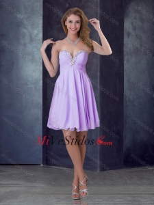 2016 Imperio populares lila corto vestido de fiesta con rebordear