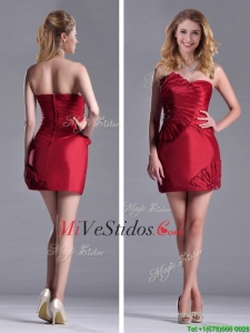 Mejor Columna de Venta Vino Vestido Dama rojo con escote asimétrico