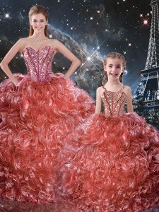 los vestidos de bola dulce 16 vestidos rojizo rojo organza del amor longitud sin mangas del piso atan para arriba