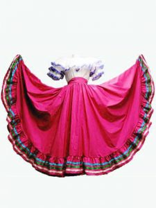 Suntuosas mangas cortas de color rosa plisado con capas de volantes atan con cordones vestidos de bola de membrillo