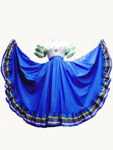 capas con volantes vestidos de quinceañera royal blue lace up short sleeves floor length