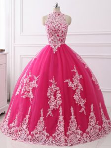 vestido de fiesta de baile de encaje vestido de fiesta rosa de cremallera de color rosa sin mangas longitud del piso