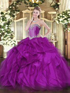 vestido de novia con cordones púrpura y volantes vestido de quince años sin mangas