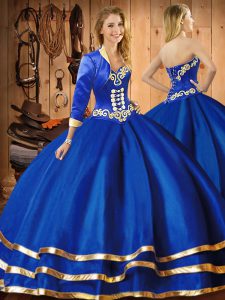 Vestidos de fiesta azul decentes vestidos de quinceañera con cordones longitud del piso sin mangas
