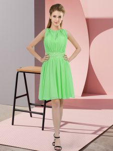 Vestido de gasa con lentejuelas sin mangas con cremallera lentejuelas vestido en verde manzana