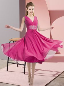 Mejor venta de gasa rosa caliente lado cremallera con cuello en la manga quinceañera vestidos de corte abalorios