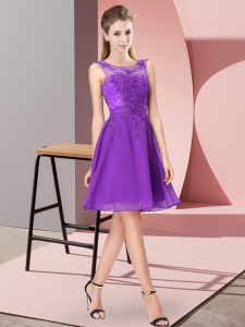 A la venta vestido de fiesta de quinceañera púrpura dama y fiesta de bodas con apliques, cremallera sin mangas