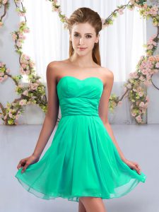 Mini vestido sin mangas con pliegues de corte alto con pliegues para sweet 16 with turquoise