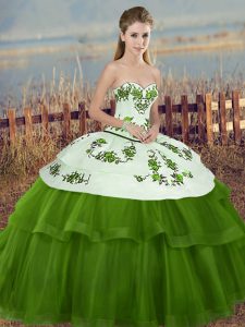 Fantásticos vestidos de fiesta dulce 16 vestido de quinceañera verde sin mangas hasta el suelo sin mangas con cordones