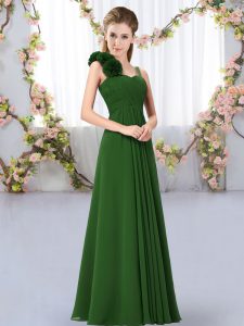 Increíble gasa sin mangas verde oscuro con cordones de quinceañera vestidos de corte para la fiesta de bodas