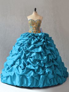 Diseño personalizado con cordones de quinceañera vestido azul marino para dulce 16 y quinceañera con rebordear y recoger el tren cepillo