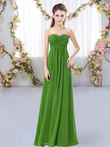 Vestido dama sin mangas hasta el suelo con pliegues verdes