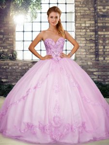 Sofisticado vestido lila con cordones de abalorios y bordado vestido de fiesta vestido de tul sin mangas