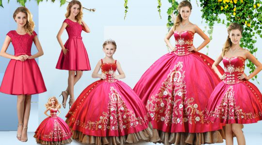 Espectaculares vestidos de fiesta vestidos de quinceañera rosa intenso cariño satén sin mangas hasta el suelo con cordones