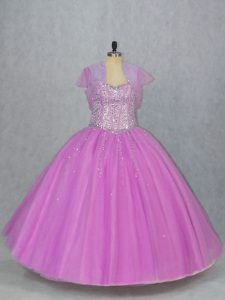 Vestido de fiesta vestido de fiesta con cordones de color mangas en color lila para dulces 16 y quinceañera