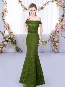 Los más vendidos de color verde oliva fuera del hombro Escote de encaje quinceañera vestidos de corte sin mangas hasta