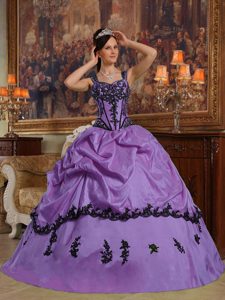 Púrpura Vestido De Fiesta Tirantes Hasta El Suelo Tafetán Vestido De Quinceañera