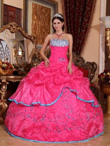 Rosa Rosa Vestido De Fiesta Estrapless Hasta El Suelo Organdí Vestido De Quinceañera